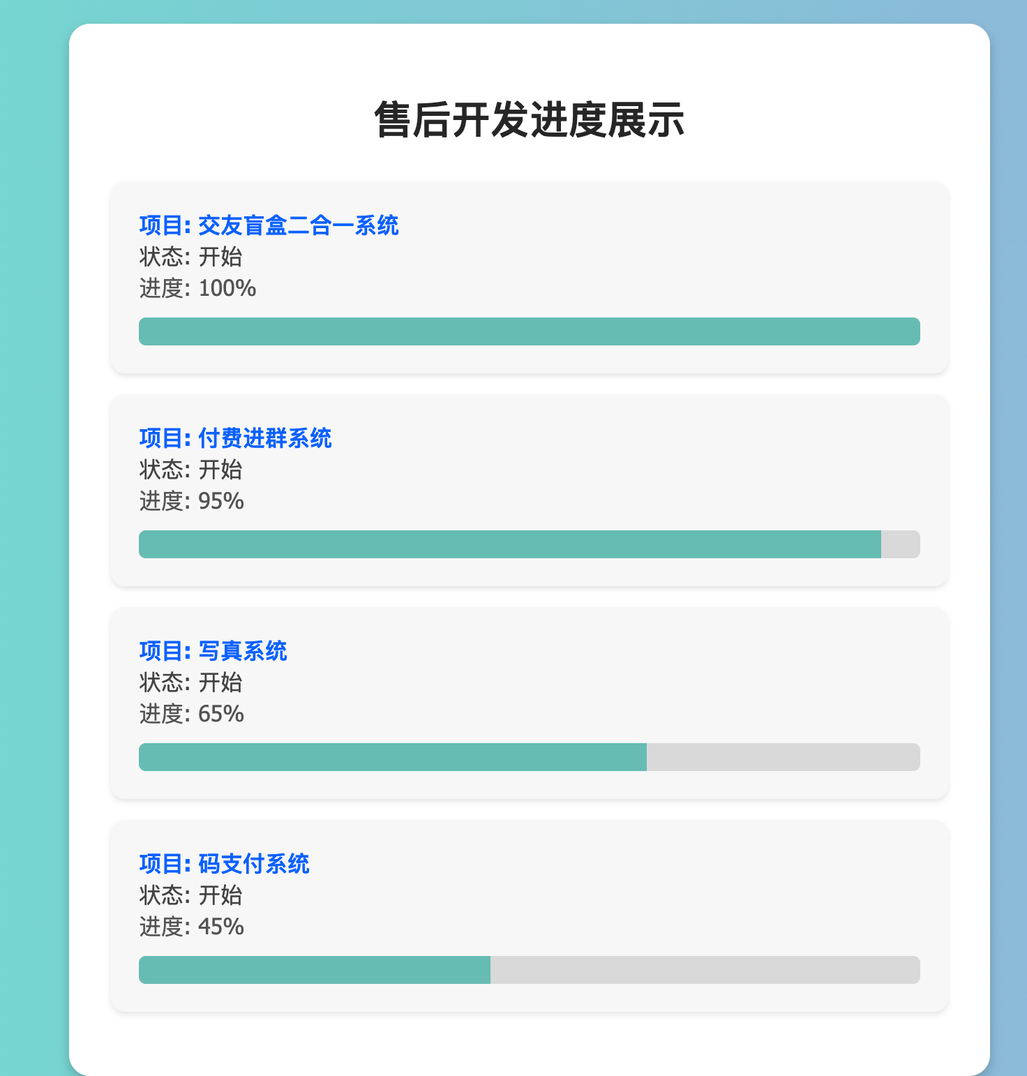 开发进度展示网站系统源码